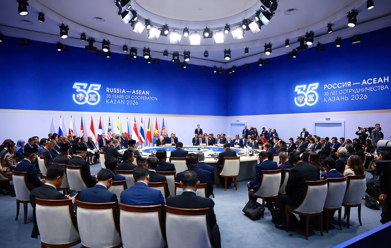 Phiên toàn thể Hội nghị Cấp cao Kỷ niệm 35 năm quan hệ ASEAN - Nga tại thành phố Kazan, Cộng hòa Tatarstan, Liên bang Nga - Ảnh: VGP/Nhật Bắc Phiên toàn thể Hội nghị Cấp cao Kỷ niệm 35 năm quan hệ ASEAN - Nga tại thành phố Kazan, Cộng hòa Tatarstan, Liên bang Nga - Ảnh: VGP/Nhật Bắc