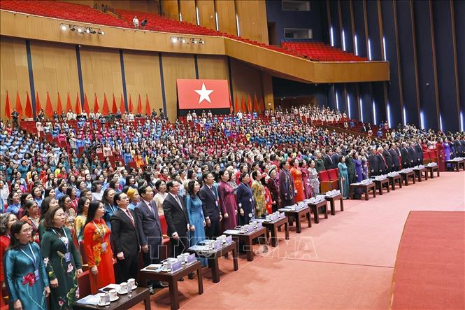 Chủ tịch Quốc hội Trần Thanh Mẫn, các đồng chí lãnh đạo, nguyên lãnh đạo Đảng, Nhà nước và đại biểu dự khai mạc đại hội. Ảnh: Doãn Tấn/TTXVN Chủ tịch Quốc hội Trần Thanh Mẫn, các đồng chí lãnh đạo, nguyên lãnh đạo Đảng, Nhà nước và đại biểu dự khai mạc đại hội. Ảnh: Doãn Tấn/TTXVN