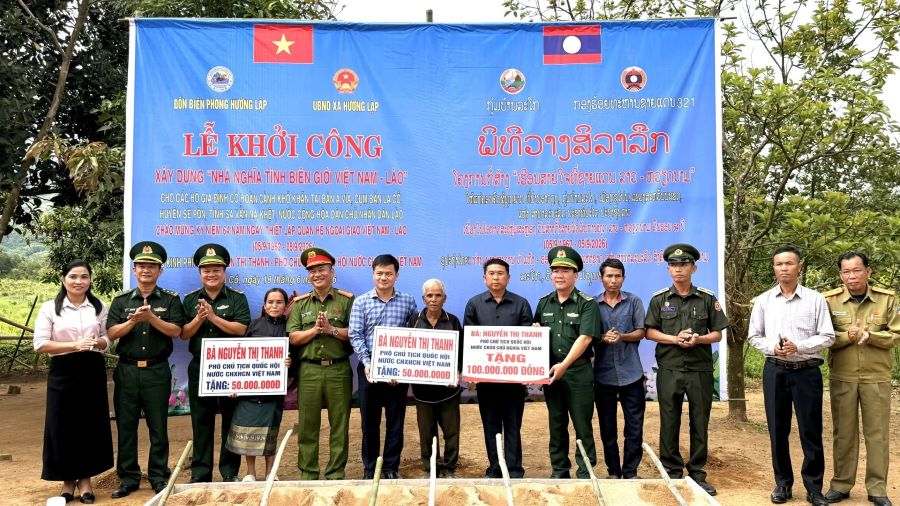 Quảng Trị: Khởi công xây dựng nhà “Nghĩa tình biên giới Việt Nam-Lào”