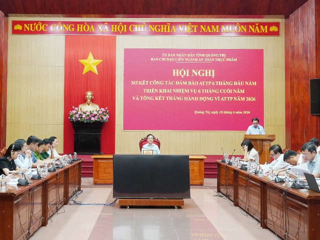 Hội nghị sơ kết c&ocirc;ng t&aacute;c đảm bảo an to&agrave;n thực phẩm 6 th&aacute;ng đầu năm v&agrave; định hướng nhiệm vụ 6 th&aacute;ng cuối năm 2026.