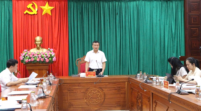 &Ocirc;ng Đ&agrave;o Mỹ - Ph&oacute; chủ tịch UBND tỉnh Đắk Lắk, Trưởng Ban Tổ Chức Lễ Hội ph&aacute;t biểu tại cuộc họp.