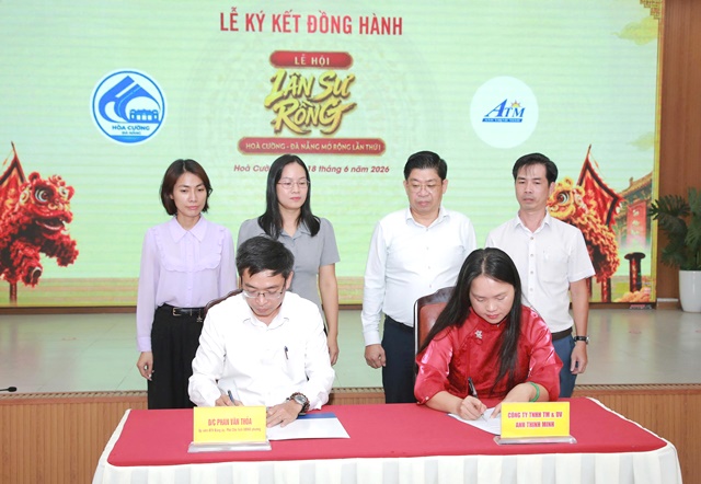 Đại diện Công ty TNHH TM&DV Anh Thịnh Minh ký kết đồng hành với lễ hội Lân - Sư - Rồng Hòa Cường - Đà Nẵng mở rộng lần thứ I năm 2026. Đại diện Công ty TNHH TM&DV Anh Thịnh Minh ký kết đồng hành với lễ hội Lân - Sư - Rồng Hòa Cường - Đà Nẵng mở rộng lần thứ I năm 2026.