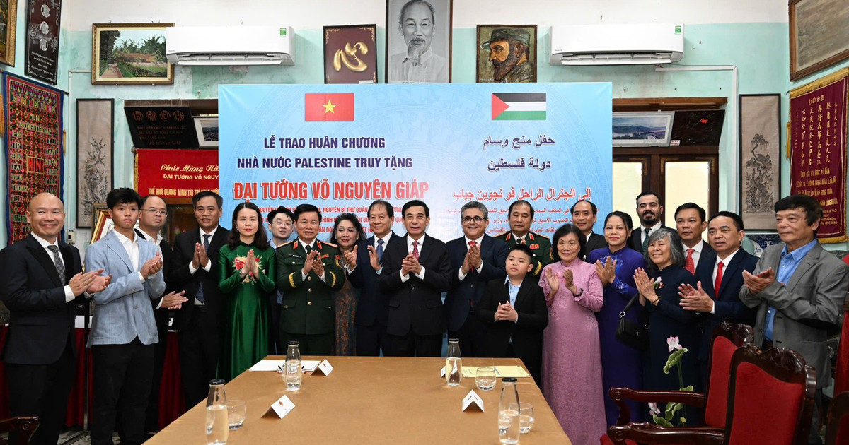 Nhà nước Palestine truy tặng Đại tướng Võ Nguyên Giáp huân chương cao quý