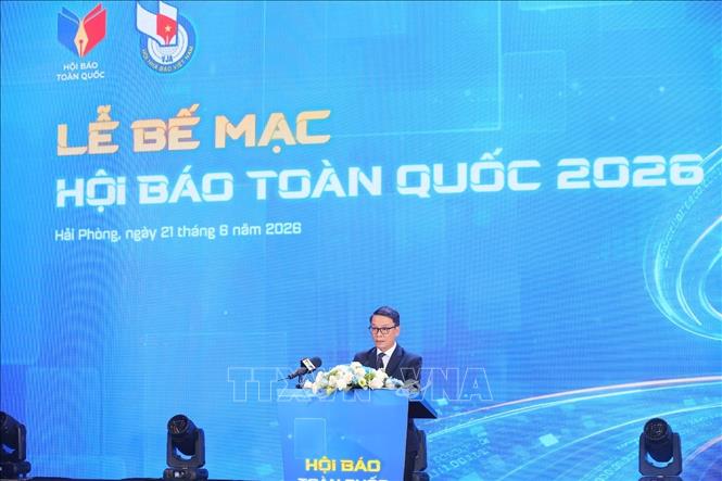 Phó Chủ tịch thường trực Hội Nhà báo Việt Nam Nguyễn Đức Lợi phát biểu. Ảnh: Minh Quyết/ TTXVN. Phó Chủ tịch thường trực Hội Nhà báo Việt Nam Nguyễn Đức Lợi phát biểu. Ảnh: Minh Quyết/ TTXVN.
