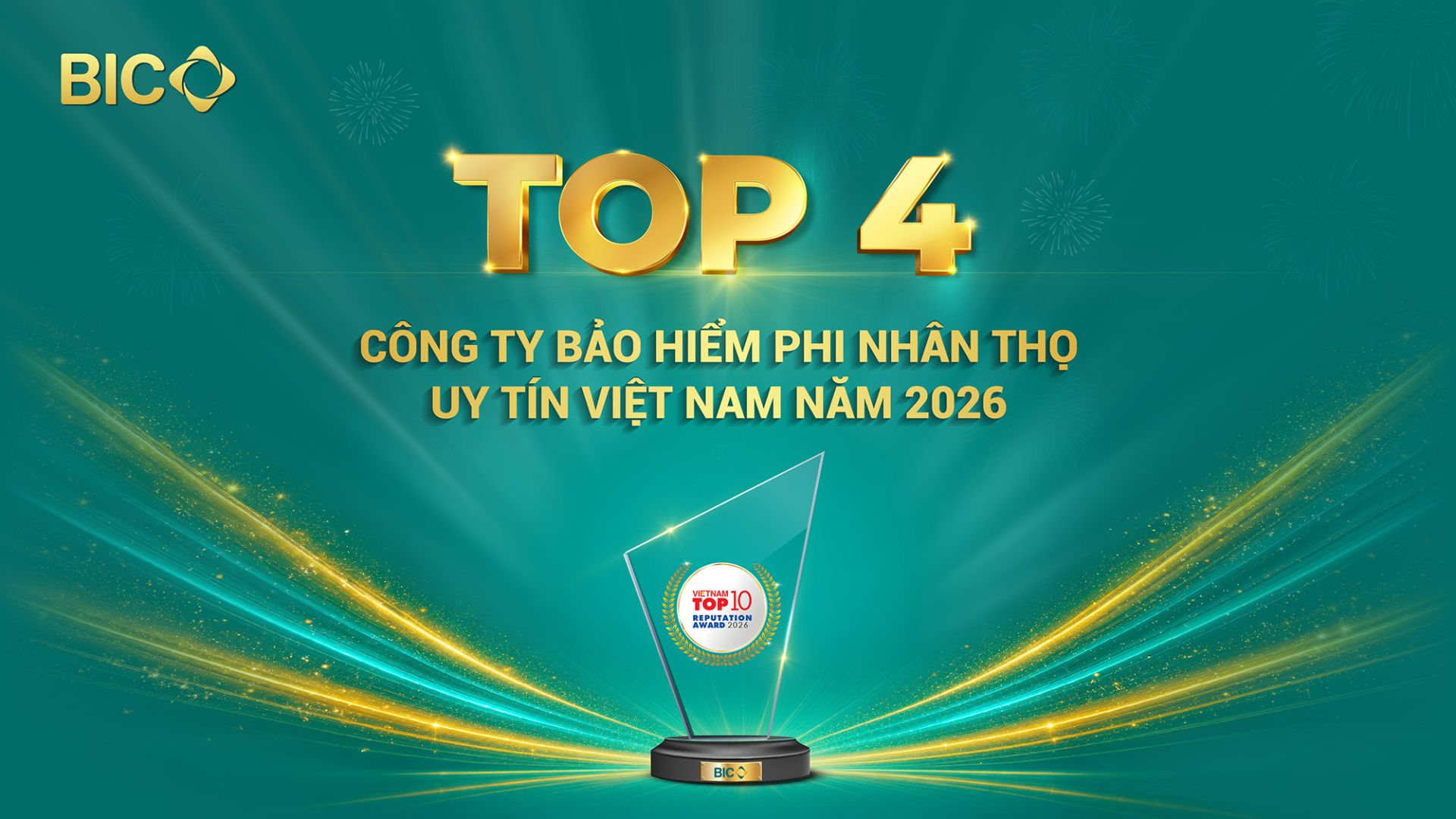 BIC lọt Top 4 công ty bảo hiểm phi nhân thọ uy tín lần thứ hai liên tiếp