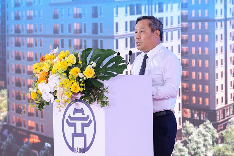 Chủ tịch UBND thành phố Hà Nội Vũ Đại Thắng phát biểu - Ảnh: VGP/Nhật Bắc Chủ tịch UBND thành phố Hà Nội Vũ Đại Thắng phát biểu - Ảnh: VGP/Nhật Bắc