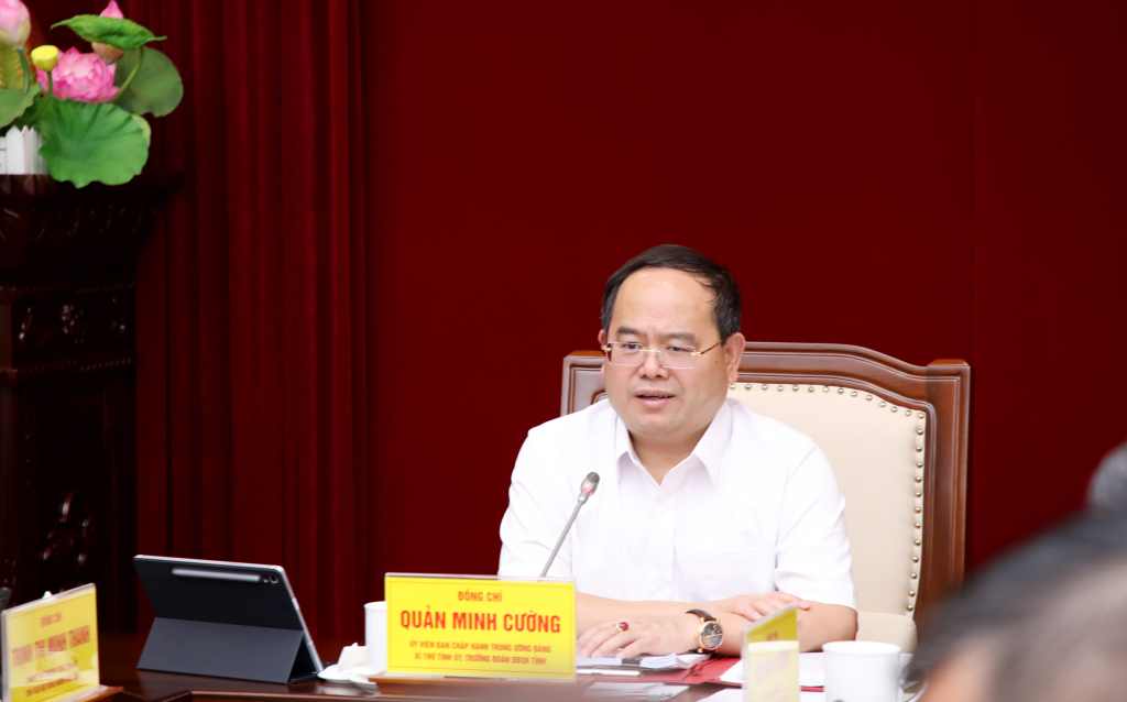 Ông Quản Minh Cường, Ủy viên Trung ương Đảng, Bí thư Tỉnh ủy, Trưởng Đoàn ĐBQH tỉnh Quảng Ninh, phát biểu chỉ đạo tại hội nghị Ông Quản Minh Cường, Ủy viên Trung ương Đảng, Bí thư Tỉnh ủy, Trưởng Đoàn ĐBQH tỉnh Quảng Ninh, phát biểu chỉ đạo tại hội nghị