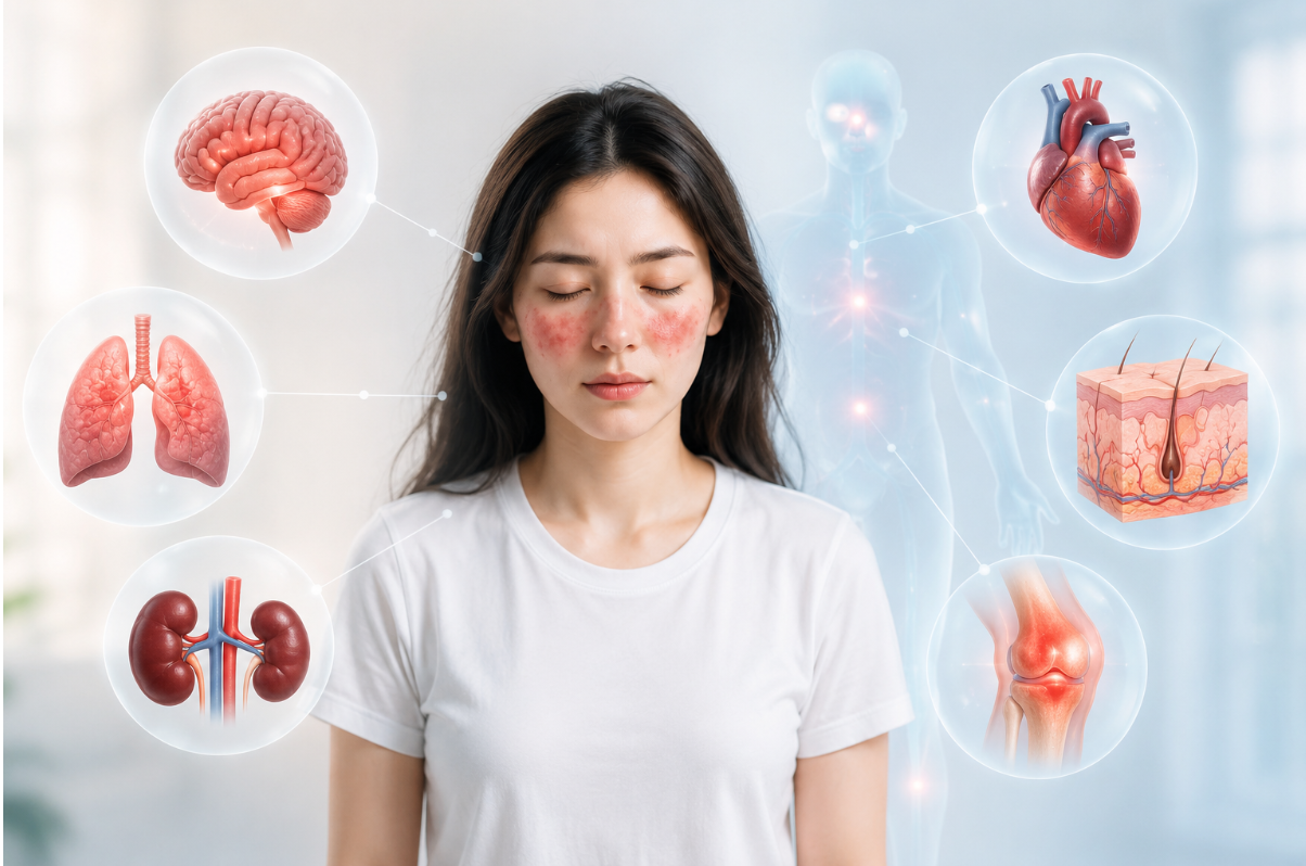 Lupus ban đỏ là bệnh tự miễn có thể ảnh hưởng đến nhiều cơ quan trong cơ thể Lupus ban đỏ là bệnh tự miễn có thể ảnh hưởng đến nhiều cơ quan trong cơ thể