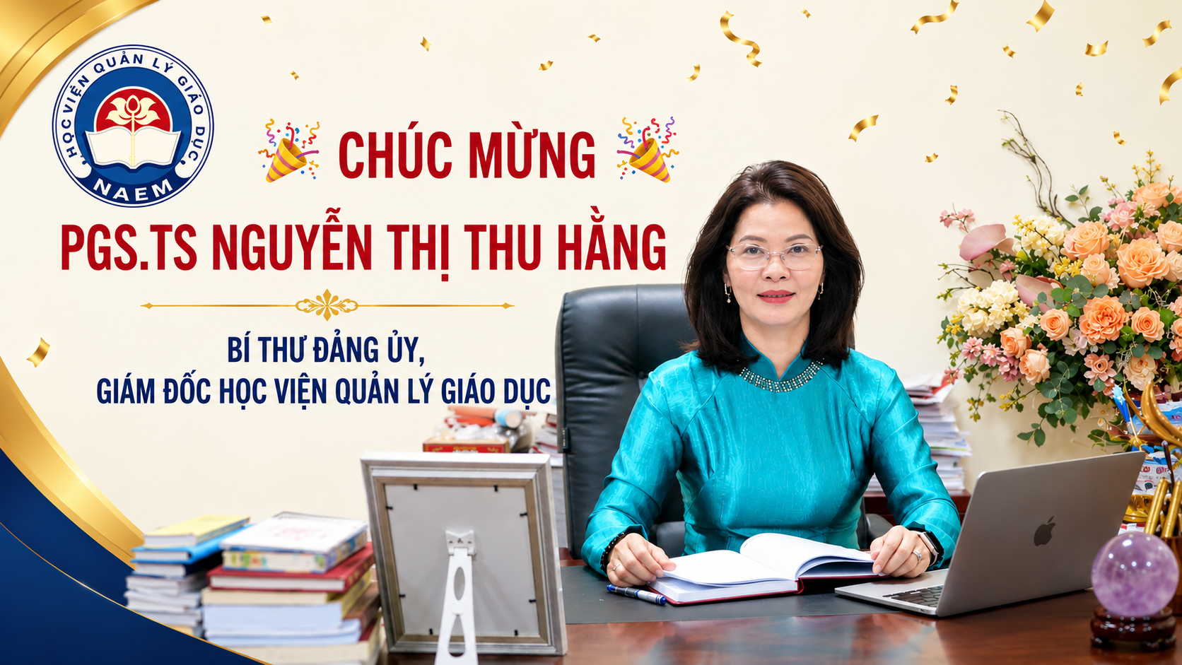 PGS.TS Nguyễn Thị Thu Hằng giữ chức Giám đốc Học viện Quản lý giáo dục