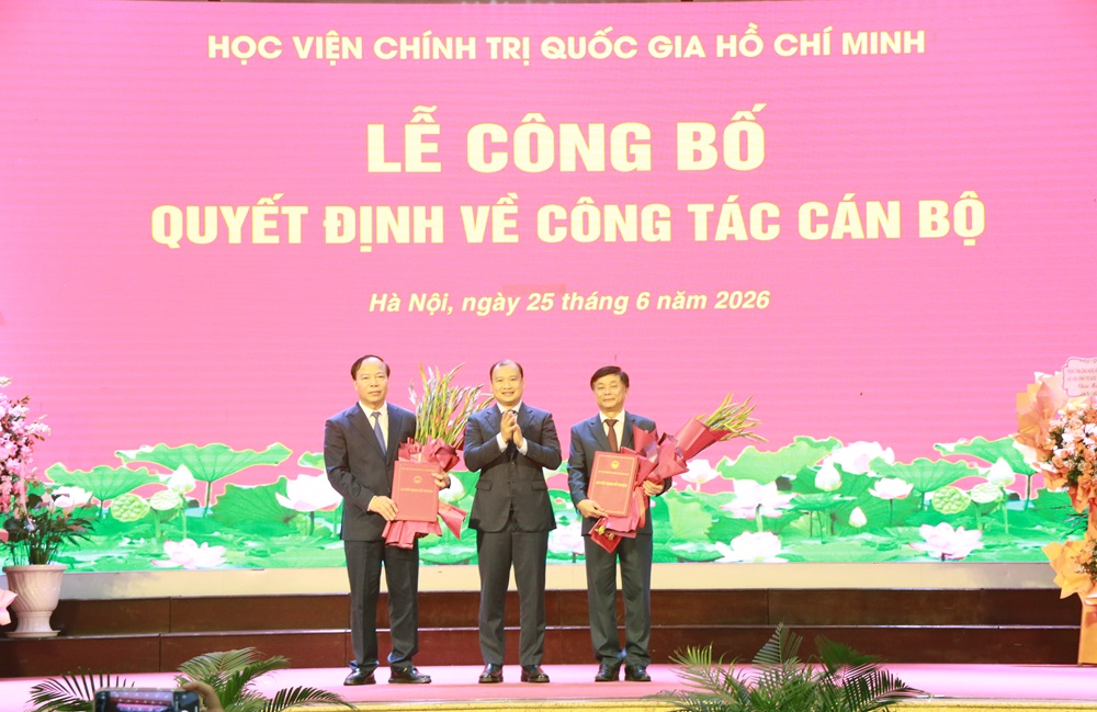 Công bố quyết định bổ nhiệm lãnh đạo Học viện Báo chí và Tuyên truyền