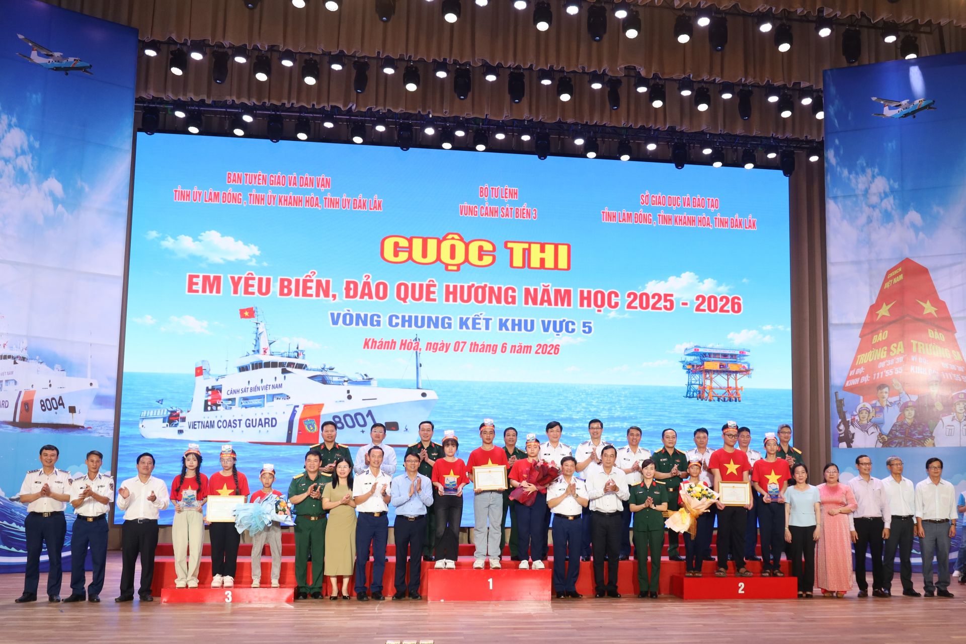BTL V&ugrave;ng Cảnh s&aacute;t biển 3 tổ chức th&agrave;nh c&ocirc;ng c&aacute;c v&ograve;ng thi chung kết khu vực Cuộc thi em y&ecirc;u biển đảo qu&ecirc; hương
