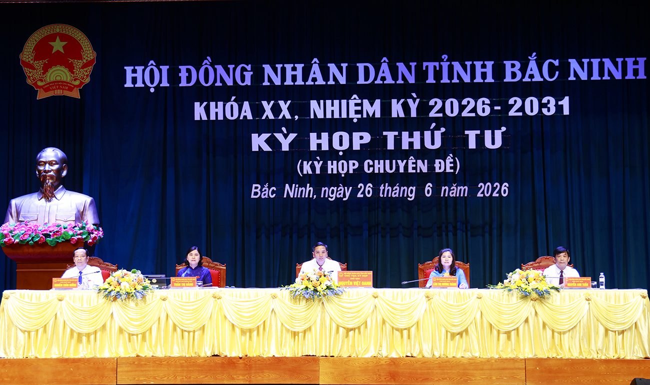 Kỳ họp thứ 4 (kỳ họp chuyên đề) HĐND tỉnh Bắc Ninh thông qua 10 nghị quyết quan trọng
