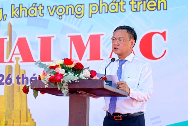 Ph&oacute; Chủ tịch UBND tỉnh Đắk Lắk Đ&agrave;o Mỹ ph&aacute;t biểu tại Lễ khai mạc.
