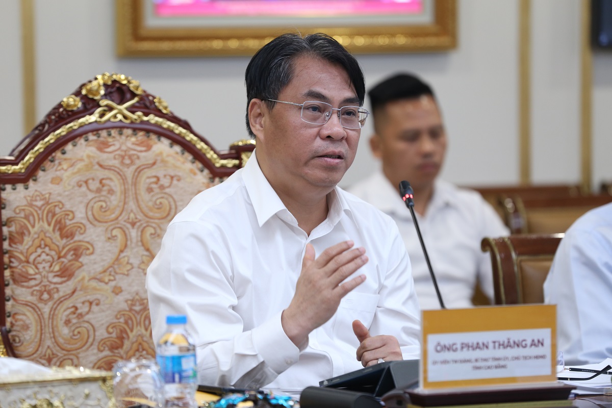 &Ocirc;ng Phan Thăng An, B&iacute; thư Tỉnh ủy, Chủ tịch HĐND tỉnh Cao Bằng khẳng định đang cần c&aacute;c nh&agrave; đầu tư c&oacute; năng lực, kinh nghiệm, tầm nh&igrave;n d&agrave;i hạn đồng h&agrave;nh c&ugrave;ng tỉnh