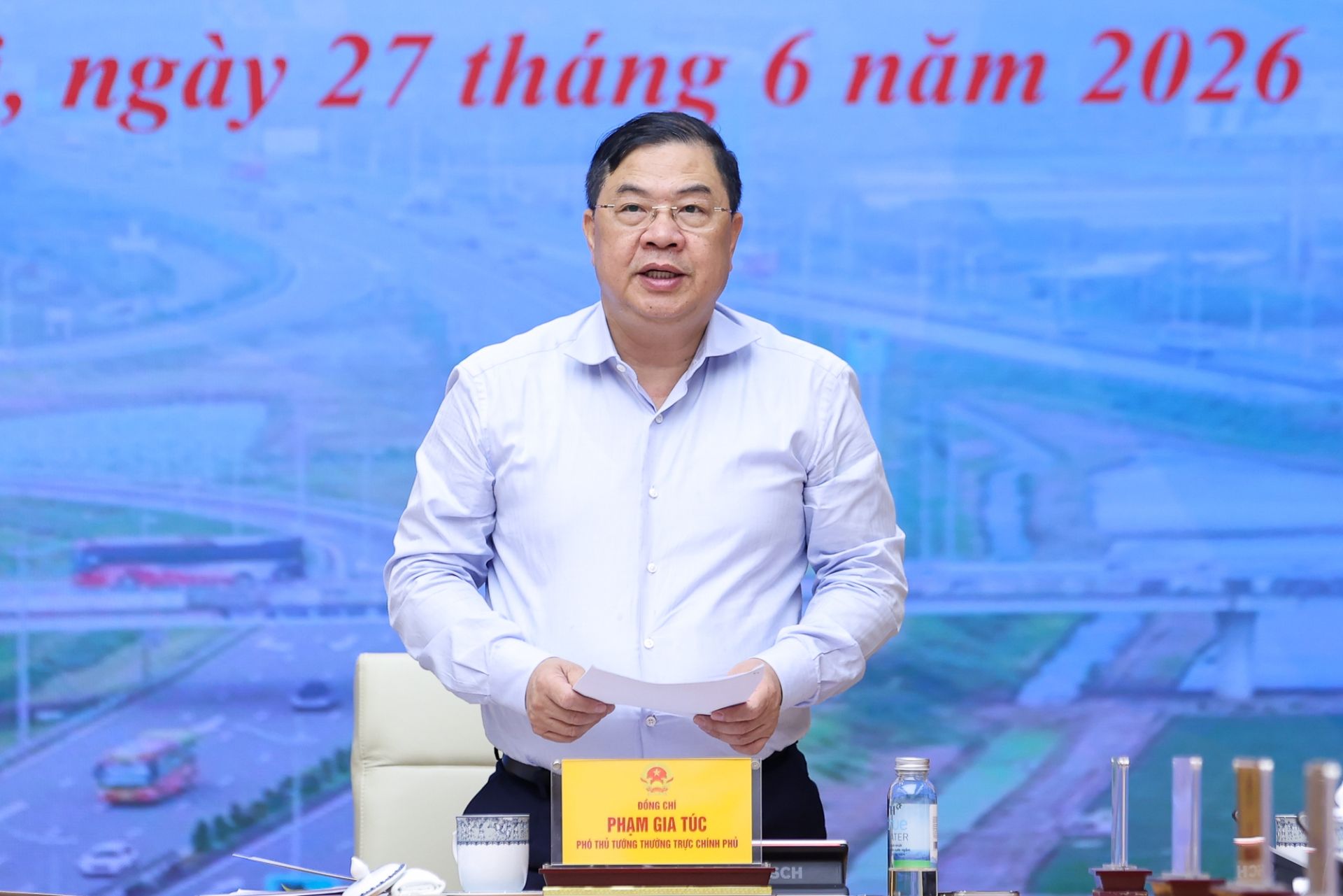 Ph&oacute; Mansion88 Casino & Thể Thao Link Mới Thường trực Ch&iacute;nh phủ Phạm Gia T&uacute;c ph&aacute;t biểu tại Hội nghị.