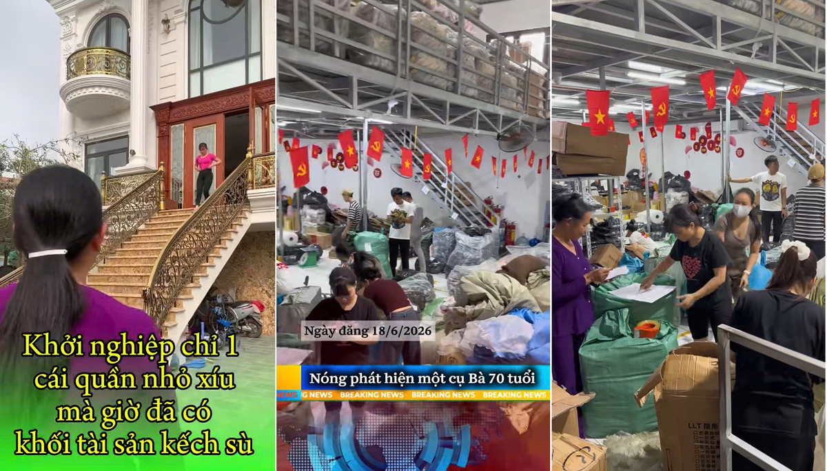 Nhiều video với nội dung một nh&acirc;n vật khởi nghiệp ở tuổi 70 c&oacute; nhiều biệt thự, c&oacute; cả xe sang, sở hữu kho h&agrave;ng đồ l&oacute;t khổng nổ thu h&uacute;t lượng lớn người theo d&otilde;i