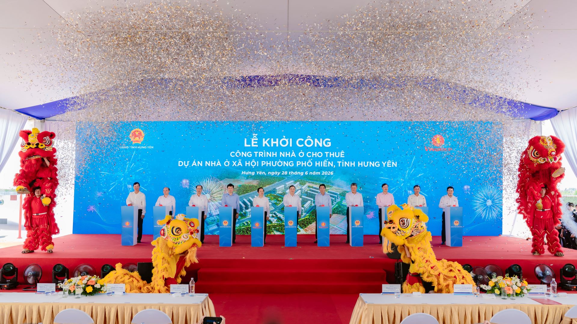 Vingroup khởi công Công trình nhà ở cho thuê Dự án nhà ở xã hội phường Phố Hiến, Hưng Yên
