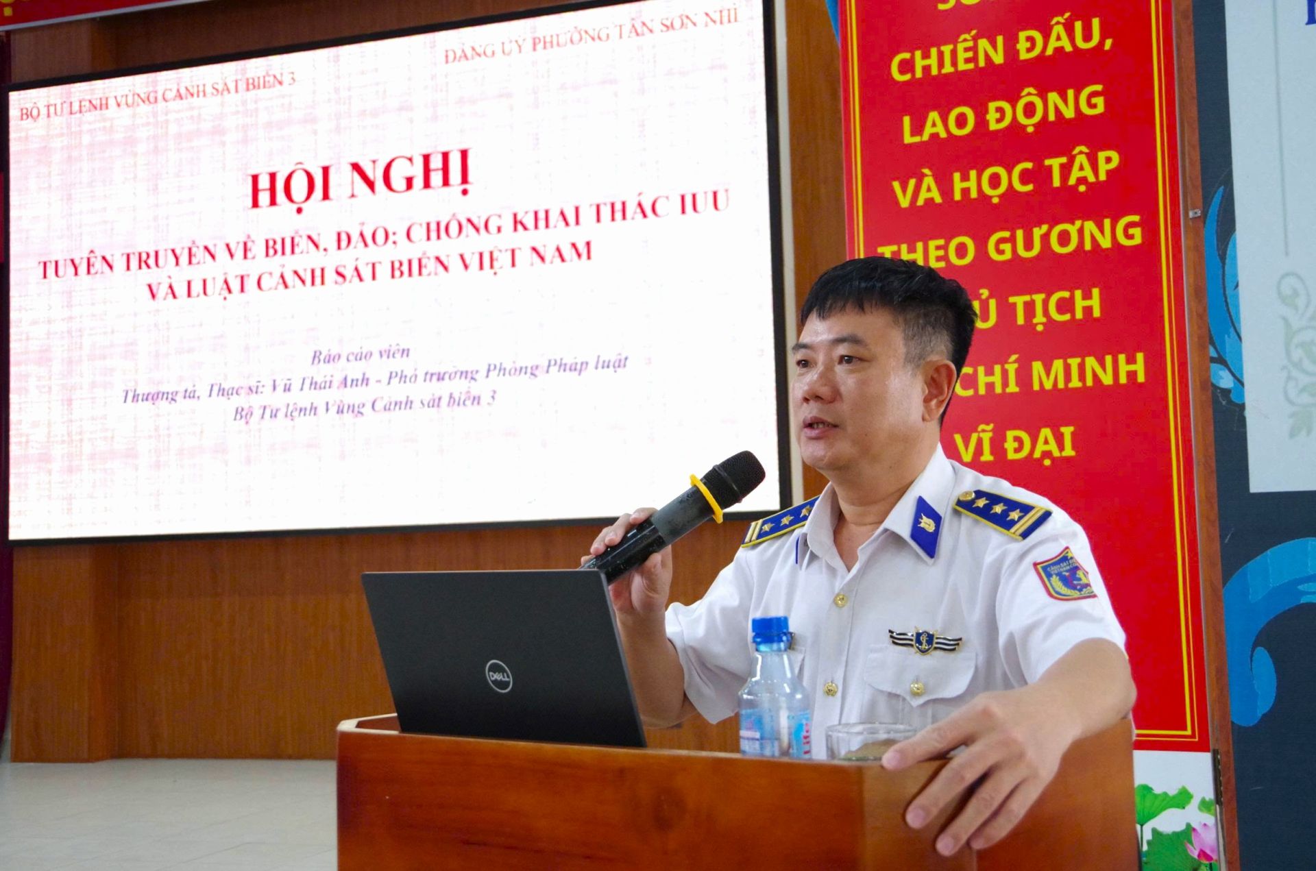 Thượng t&aacute; Vũ Th&aacute;i Anh - Ph&oacute; Ph&ograve;ng Ph&aacute;p luật V&ugrave;ng, Tuy&ecirc;n truyền tại phường T&acirc;n Sơn Nh&igrave;