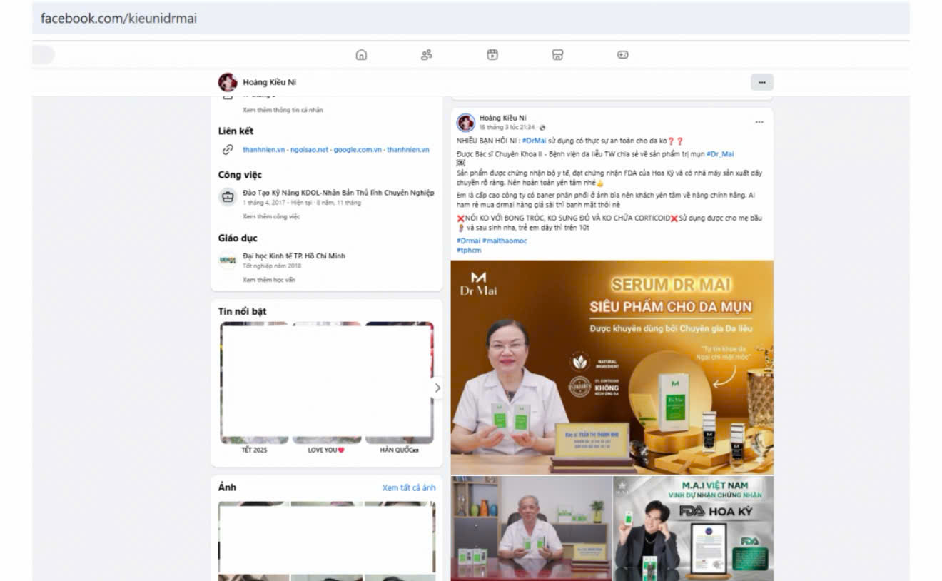D&ugrave; đ&atilde; bị thu hồi phiếu c&ocirc;ng bố, sản phẩm vẫn được giới thiệu với c&ocirc;ng dụng như thuốc điều trị. (Ảnh: Chụp m&agrave;n h&igrave;nh)