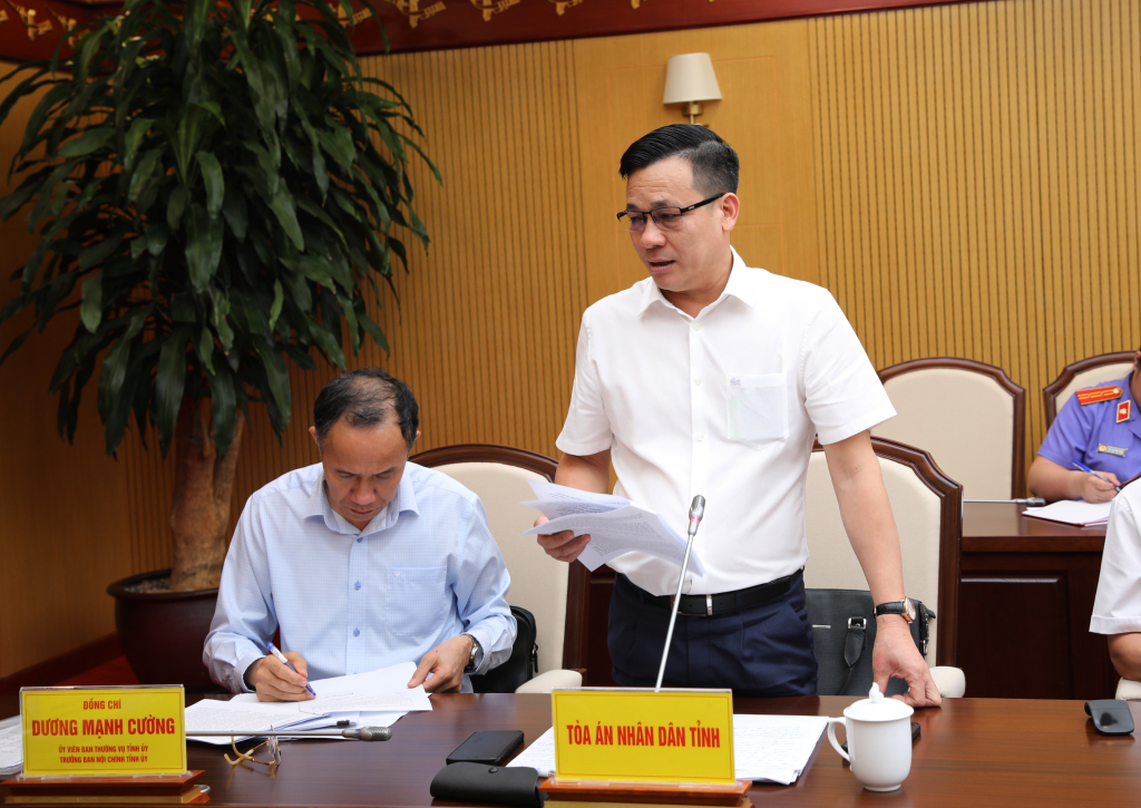 &Ocirc;ng Nguyễn Xu&acirc;n Thiện, Ch&aacute;nh &aacute;n T&ograve;a &aacute;n nh&acirc;n d&acirc;n tỉnh Quảng Ninh, b&aacute;o c&aacute;o tại hội nghị