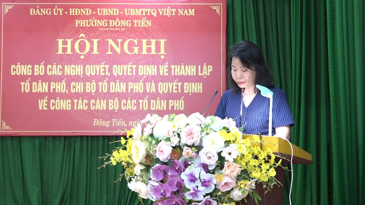 B&agrave; Nguyễn Thị Hiền, B&iacute; thư Đảng ủy, Chủ tịch HĐND phường Đ&ocirc;ng Tiến