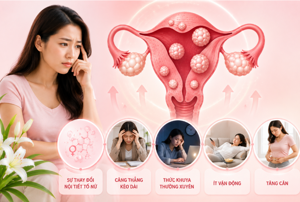Kích thước u xơ tử cung tăng nhanh do nhiều yếu tố Kích thước u xơ tử cung tăng nhanh do nhiều yếu tố