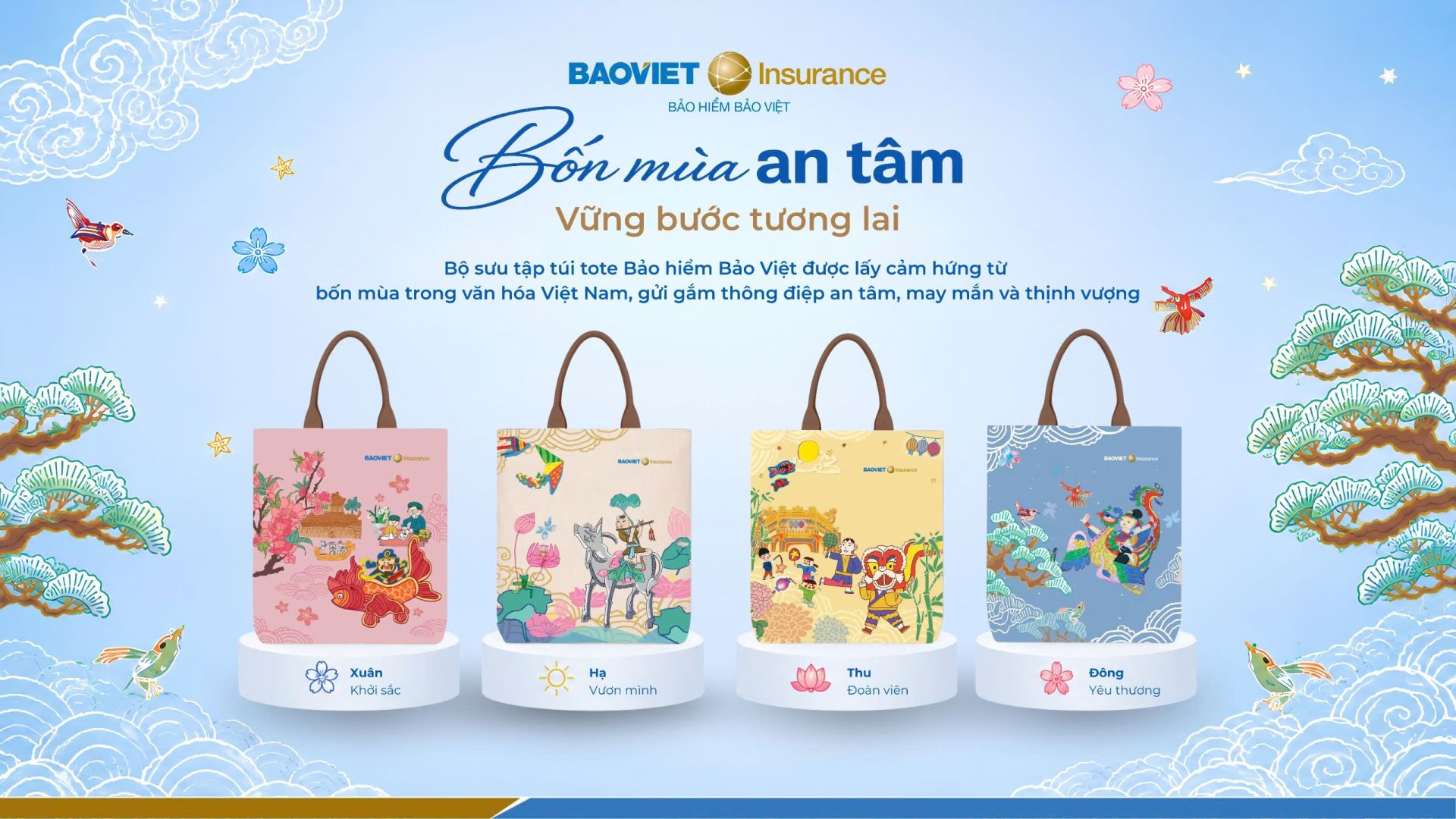 Bộ quà tặng “Bốn mùa an tâm” khắc họa vẻ đẹp thiên nhiên và văn hóa Việt Nam Bộ quà tặng “Bốn mùa an tâm” khắc họa vẻ đẹp thiên nhiên và văn hóa Việt Nam