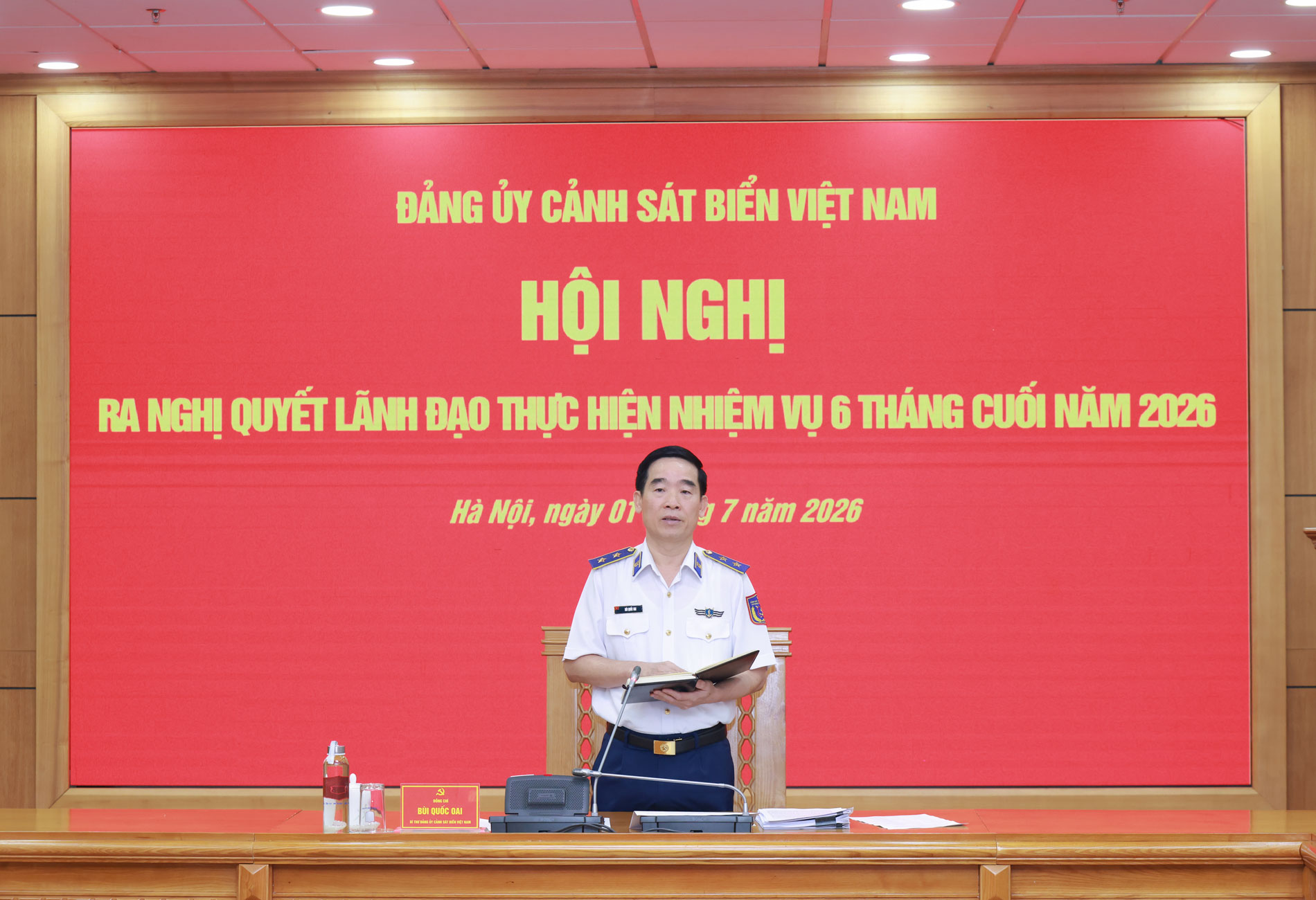 Trung tướng Bùi Quốc Oai phát biểu kết luận Hội nghị Trung tướng Bùi Quốc Oai phát biểu kết luận Hội nghị