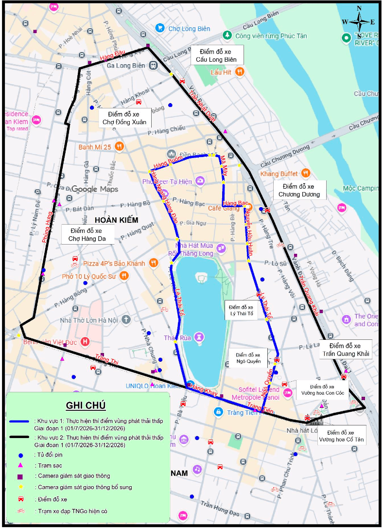 Bản đồ phương án thí điểm từ 1/7/2026. (Ảnh: sonnmt.hanoi.gov.vn) Bản đồ phương án thí điểm từ 1/7/2026. (Ảnh: sonnmt.hanoi.gov.vn)