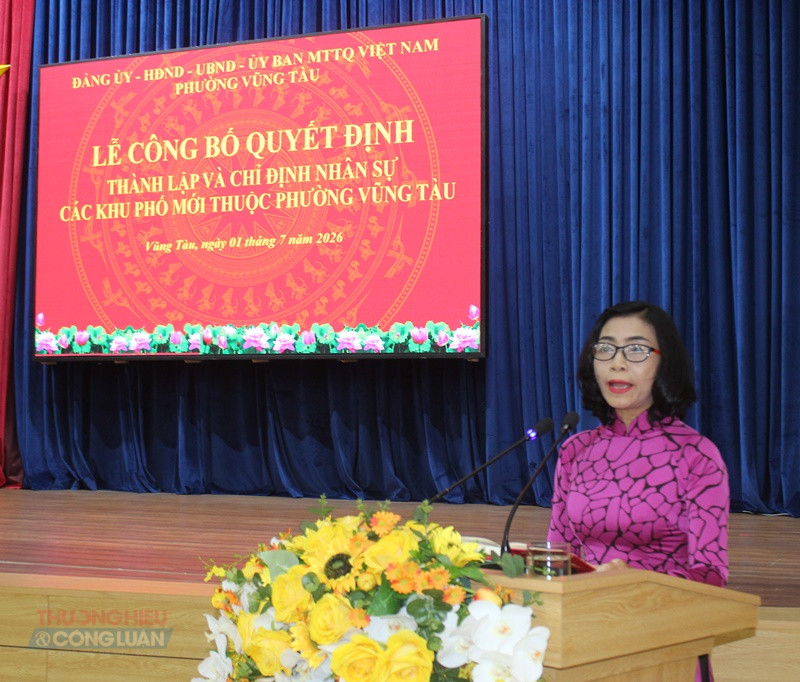 B&agrave; L&ecirc; Thị Thanh B&igrave;nh, Ph&oacute; B&iacute; thư Thường trực Đảng ủy Phường Vũng T&agrave;u