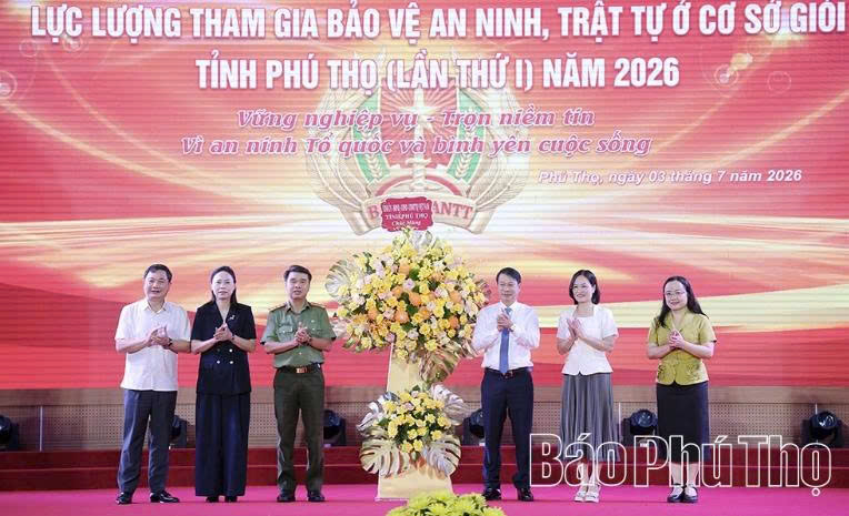 Phú Thọ khai mạc chung kết Hội thi lực lượng tham gia bảo vệ an ninh, trật tự ở cơ sở giỏi năm 2026
