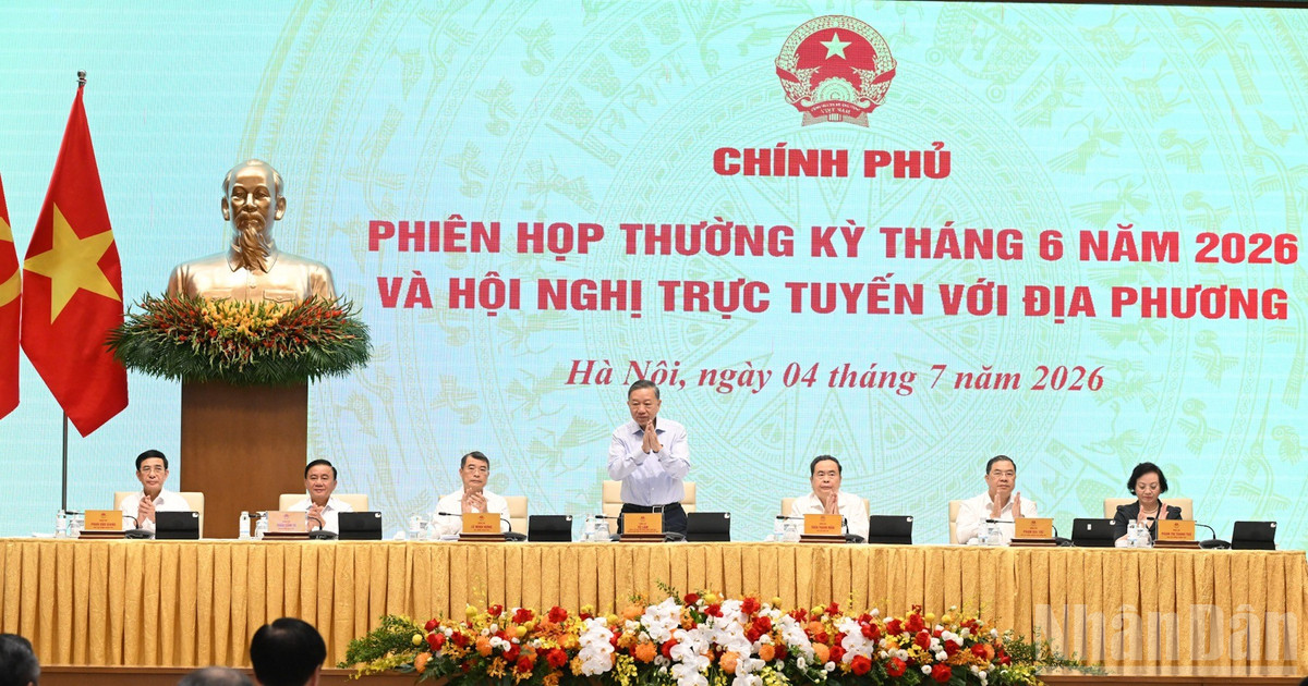 Tổng Bí thư, Chủ tịch nước Tô Lâm dự và chỉ đạo Phiên họp Chính phủ thường kỳ tháng 6 và Hội nghị trực tuyến với địa phương. (Ảnh: TRẦN HẢI) Tổng Bí thư, Chủ tịch nước Tô Lâm dự và chỉ đạo Phiên họp Chính phủ thường kỳ tháng 6 và Hội nghị trực tuyến với địa phương. (Ảnh: TRẦN HẢI)