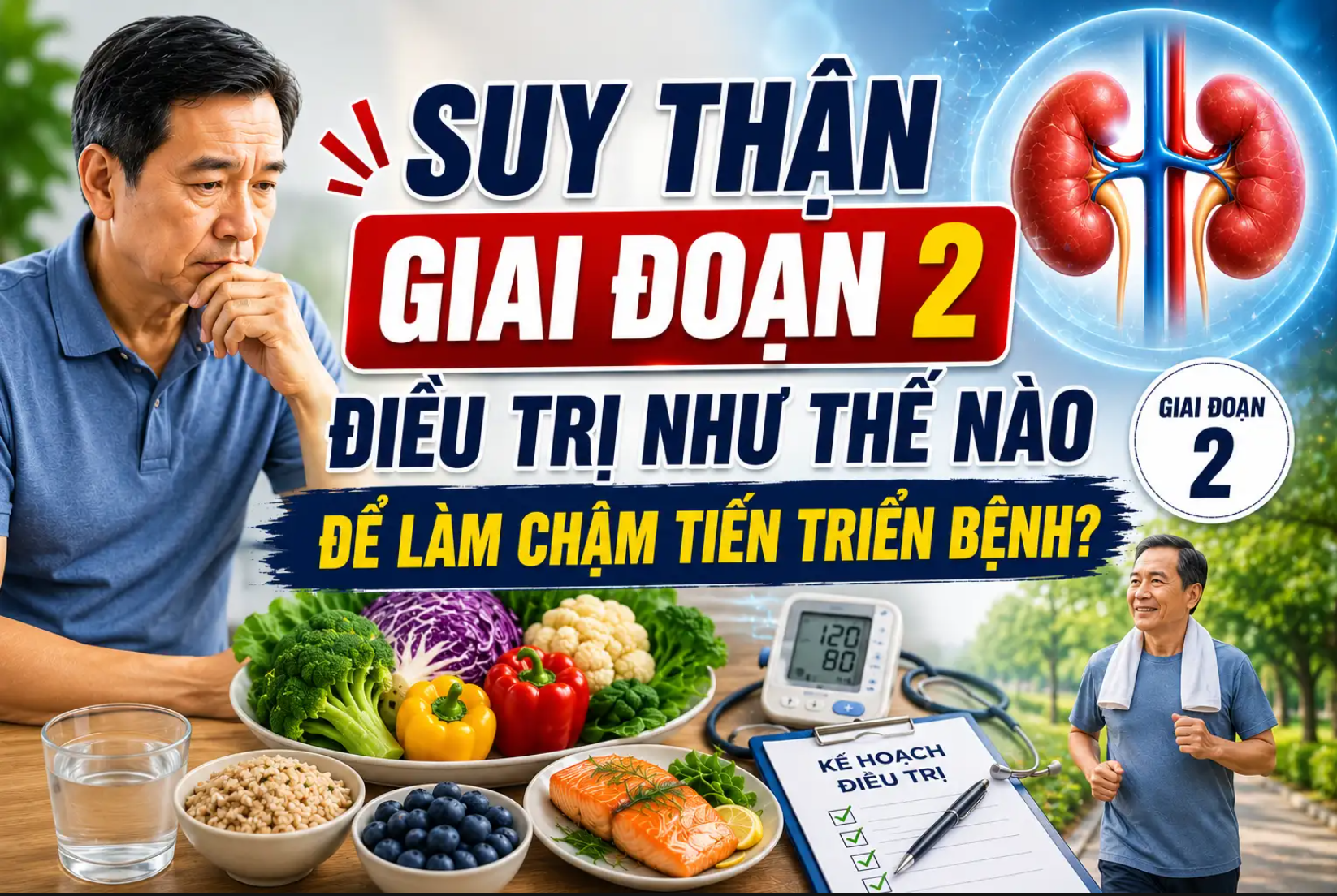 Suy thận giai đoạn 2 điều trị như thế nào để làm chậm tiến triển bệnh?