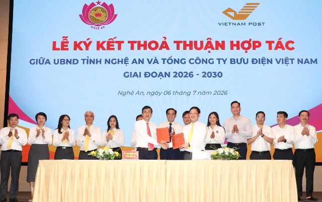 Nghệ An ký kết hợp tác với Tổng Công ty Bưu điện Việt Nam, thúc đẩy chuyển đổi số giai đoạn 2026-2030