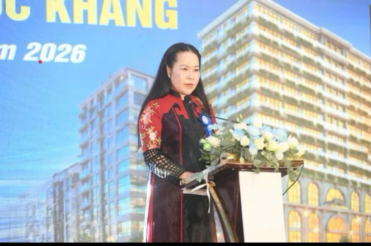 Bà Nguyễn Thị Thúy Hường, Chủ tịch Hội đồng quản trị Công ty Cổ phần Đầu tư và Phát triển Bách Khoa phát biểu tại buổi lễ. Ảnh: BTC Bà Nguyễn Thị Thúy Hường, Chủ tịch Hội đồng quản trị Công ty Cổ phần Đầu tư và Phát triển Bách Khoa phát biểu tại buổi lễ. Ảnh: BTC