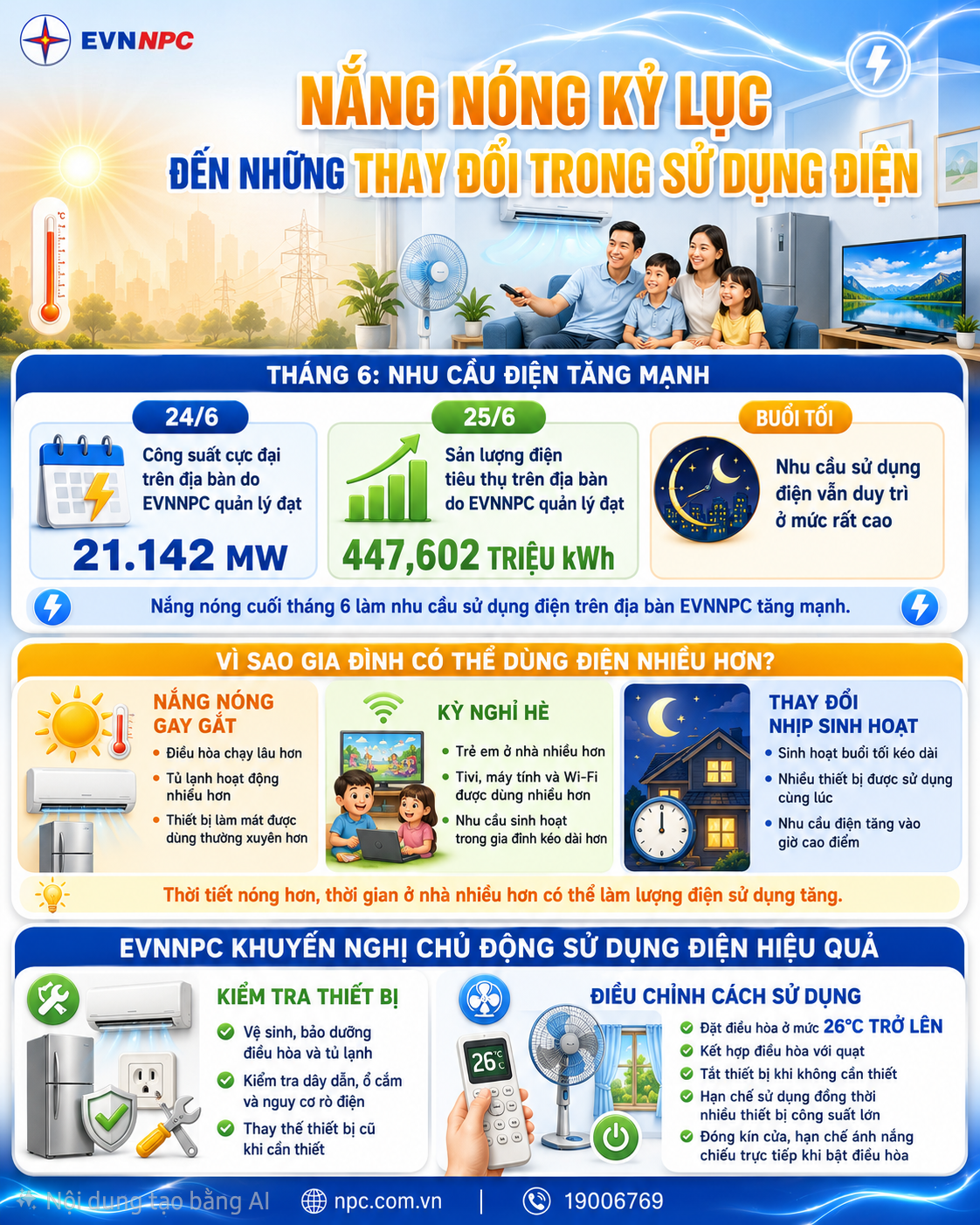 Từ những ngày nắng nóng kỷ lục đến thay đổi trong sử dụng điện