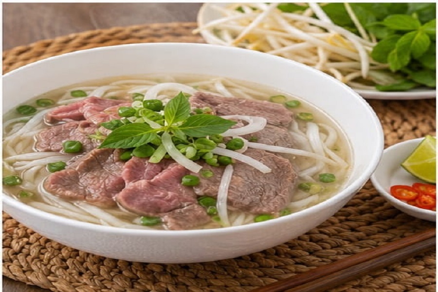 Phở b&ograve; đậm đ&agrave; hương vị Việt.
