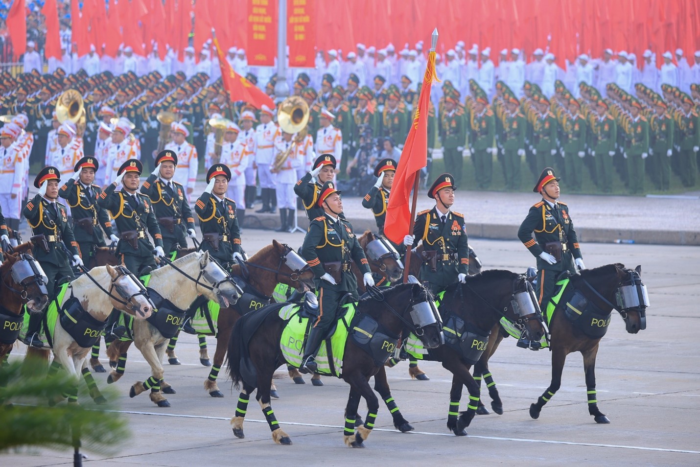 Phía sau mỗi màn diễu hành uy nghiêm là hàng nghìn giờ huấn luyện và sự gắn bó đặc biệt giữa người chiến sĩ với “người bạn bốn vó”. Nguồn ảnh: Chinhphu.vn Phía sau mỗi màn diễu hành uy nghiêm là hàng nghìn giờ huấn luyện và sự gắn bó đặc biệt giữa người chiến sĩ với “người bạn bốn vó”. Nguồn ảnh: Chinhphu.vn