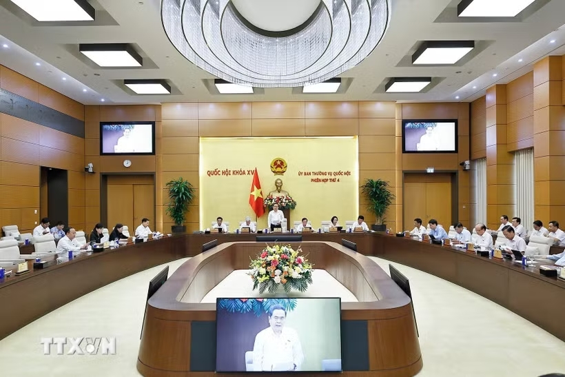 Chủ tịch Quốc hội Trần Thanh Mẫn ph&aacute;t biểu. (Ảnh: Do&atilde;n Tấn/TTXVN)