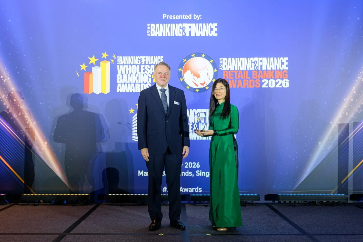 Vietcombank tiếp tục được vinh danh tại Giải thưởng Asian Banking & Finance Awards 2026