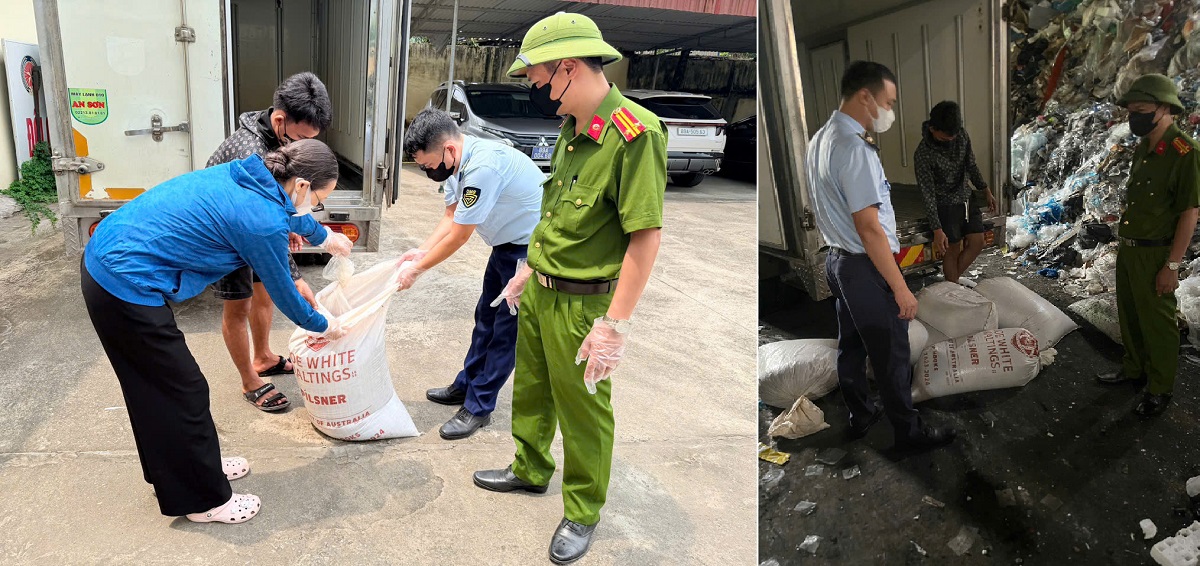 Hưng Yên: Ngăn chặn kịp thời vụ vận chuyển 480 kg lòng lợn đang phân hủy