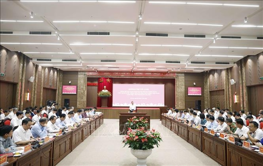 Tổng Bí thư, Chủ tịch nước Tô Lâm chủ trì cuộc làm việc với Thành ủy Hà Nội. Ảnh: Thống Nhất/TTXVN. Tổng Bí thư, Chủ tịch nước Tô Lâm chủ trì cuộc làm việc với Thành ủy Hà Nội. Ảnh: Thống Nhất/TTXVN.