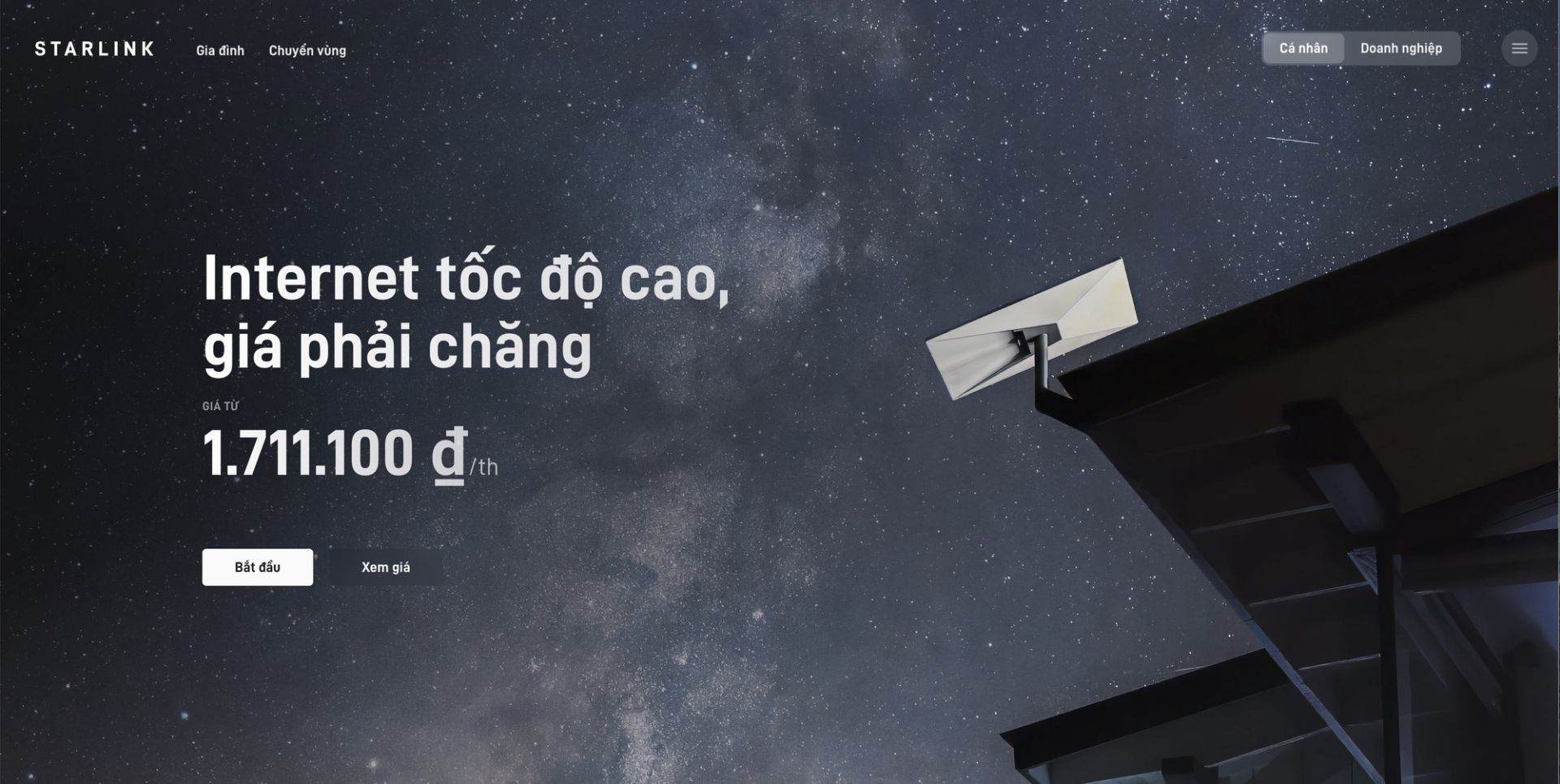 Starlink công bố giá dịch vụ tại Việt Nam, chi phí khởi đầu hơn 12,5 triệu đồng