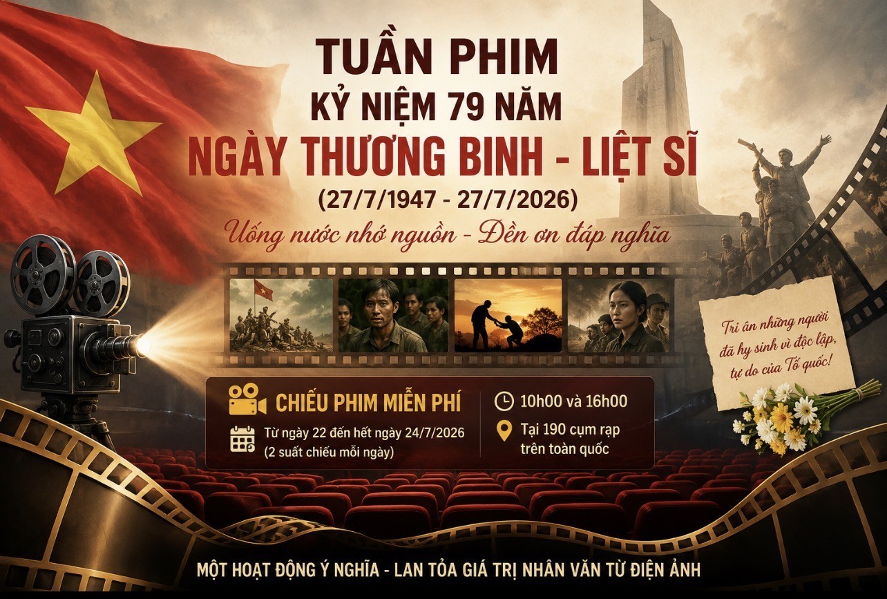 Tuần phim miễn phí nhân dịp Kỷ niệm 79 năm Ngày Thương binh - Liệt sĩ