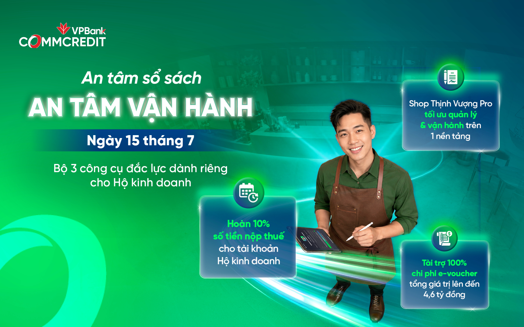 Bộ ba giải pháp của VPBank giúp Hộ Kinh Doanh an tâm vận hành