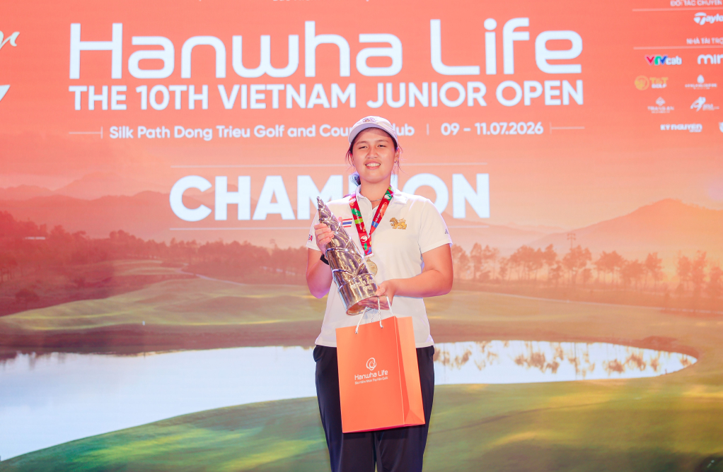 Nữ golfer Vichayada Raemmuang (Th&aacute;i Lan) đăng quang Giải Golf V&ocirc; địch Trẻ Việt Nam mở rộng lần thứ 10
