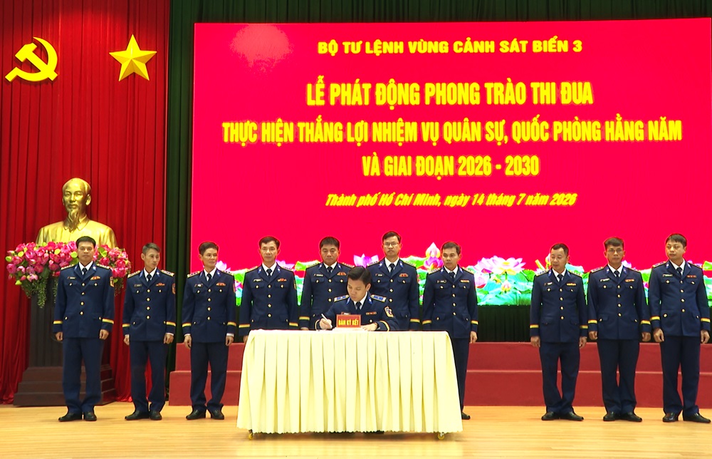 Bộ Tư lệnh Vùng Cảnh sát biển 3 phát động Phong trào thi đua giai đoạn 2026-2030