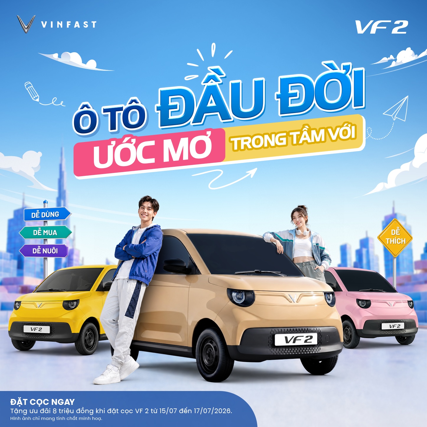 Vinfast VF2 chính thức nhận đặt cọc - ưu đãi 8 triệu đồng trong 3 ngày ‘vàng’