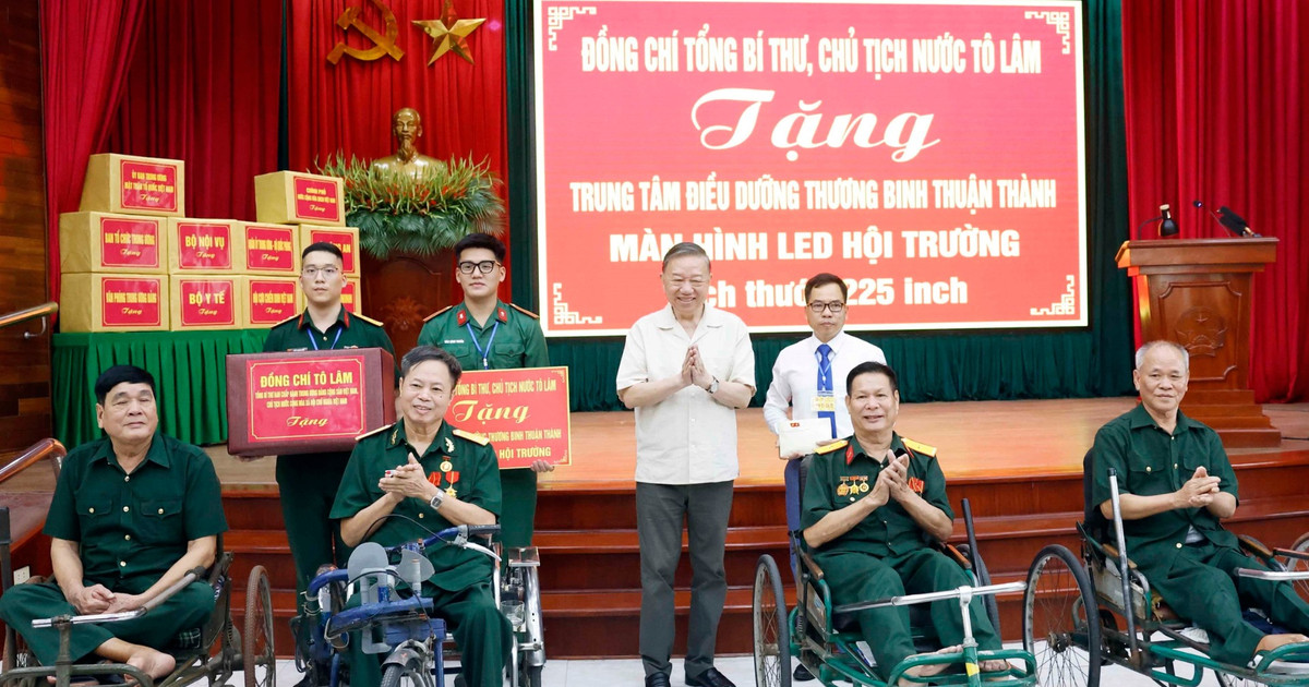Tổng Bí thư, Chủ tịch nước Tô Lâm thăm, tặng quà thương binh, bệnh binh tại Bắc Ninh
