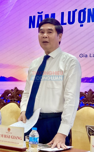 Ông Lâm Hải Giang phát biểu ý kiến kết luận tại buổi Họp báo. Ảnh: VH Ông Lâm Hải Giang phát biểu ý kiến kết luận tại buổi Họp báo. Ảnh: VH